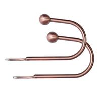 Lister Cartwright Curtain Hold Backs 2 x Metal Curtain Holdback Decorative Drapery All Fixing Included (Antique Copper, Ball)