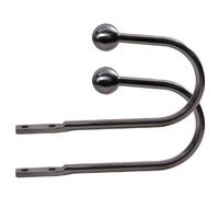 Lister Cartwright Curtain Hold Backs 2 x Metal Curtain Holdback Decorative Drapery All Fixing Included (Gun Metal, Ball)