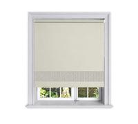 Lister Cartwright Diamante Blackout Roller Blinds for Windows | Premium Privacy & Light Blocking Blinds |UV Protection- 60 x 160 CM - Easy Install Roller Blinds Child Safety Included - Beige