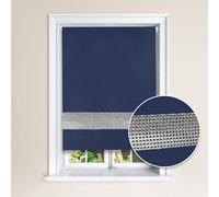 Lister Cartwright Diamante Roller Blinds For Windows - 150 X 165 Cm - Easy To Fit Child Safety Included - Navy