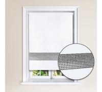 Lister Cartwright Diamante Roller Blinds For Windows - 180 X 165 Cm - Easy To Fit Child Safety Included - White