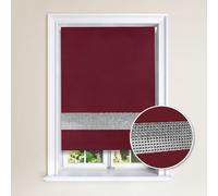 Lister Cartwright Diamante Roller Blinds For Windows - 180 X 165 Cm - Easy To Fit Child Safety Included - Aubergine