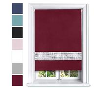Lister Cartwright Diamante Roller Blinds For Windows - 60 x 165 CM - Easy to Fit Blackout Roller Blinds with Child Safety Included - Aubergine Color