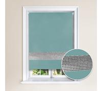Lister Cartwright Diamante Roller Blinds For Windows - 60 X 165 Cm - Easy To Fit Child Safety Included - Duck Egg