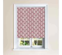 Lister Cartwright Fern Leaf Print Blackout Roller Blinds Easy Fit Child Safety Included (Pink, 60 X 140 Cm)