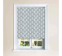 Lister Cartwright Fern Leaf Print Blackout Roller Windows Blinds Easy Fit Child Safety Cut To Size Fixing Included Made to Measure (Twilight,90 x 140 cm)