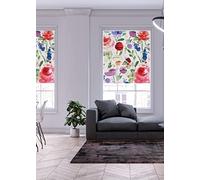 Lister Cartwright Floral Summer Patterned Roller Blinds (210 X 140 CM) Cut to Size Blackout Blinds for bedroom bathroom kitchen windows Child safety included.