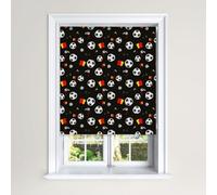 Lister Cartwright Football Blackout Roller Blinds Easy Fit Child Safety For Kids (Black, 180 Cm Width X 140 Cm Drop)