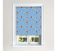 Lister Cartwright Football Blackout Roller Blinds Easy Fit Child Safety For Kids (Light Blue, 180 Cm Width X 140 Cm Drop)