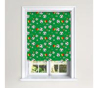 Lister Cartwright Football Blackout Roller Blinds Easy Fit Child Safety For Kids (Light Green, 90 Cm Width X 140 Cm Drop)