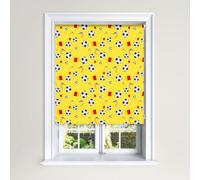 Lister Cartwright Football Blackout Roller Blinds Easy Fit Child Safety For Kids (Light Yellow, 60 Cm Width X 140 Cm Drop)