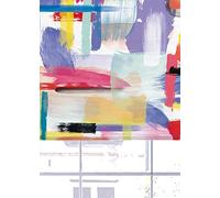 Lister Cartwright Genevieve Brushstrock Blackout Roller Blinds Windows Blind Easy Fit Child Safety Included Made to Measure(Yellow, 120 cm Width x 140 cm Drop)