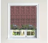 Lister Cartwright Heron Chinoiserie Bamboo Blackout Roller Blinds Child Safe Easy Fit (Pink, 150 Cm Width X 140 Cm Drop)