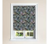 Lister Cartwright Jungle Design Blackout Roller Windows Blinds Easy Fit Child Safety Cut To Size Fixing Included Made to Measure (Pewter,120 x140 cm)