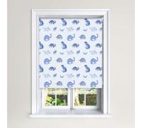 Lister Cartwright Kids Blackout Roller Blinds Easy Fit Child Safety Included (Dinosaurs Blue, 60 Cm Width X 140 Cm Drop)