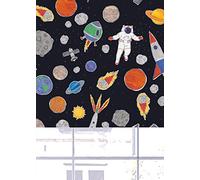 Lister Cartwright Kids Blackout Roller Blinds Windows Blind Easy Fit Child Safety Included Made to Measure(Out of Space Navy, 150 cm Width x 140 cm Drop)