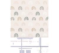 Lister Cartwright Kids Blackout Roller Blinds Windows Blind Easy Fit Child Safety Included Made to Measure(Classic Rainbow Multicolour Neutral, 120 cm Width x 140 cm Drop)