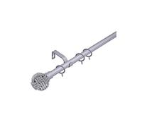 Lister Cartwright Knotted Ball 16-19mm Extendable Curtain Pole Gun Metal