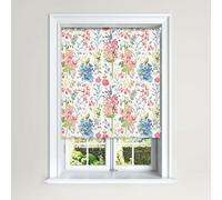 Lister Cartwright Olivia Bard Floral Blackout Roller Blind Olivia Bard Kew Design Easy Fit Child Safety Blind (Kew Coral, 90cm Width x 140 cm Drop)