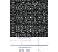 Lister Cartwright Olivia Bard Jaipur Indian Design Blackout Roller Blinds Windows Blind Child Safety Easy Fit Made to Measure (Black, 90 cm Width x 140 cm Drop)