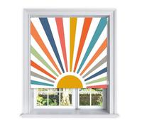 Lister Cartwright Painted Sun Design Blackout Roller Blinds Windows Blind ( 150 X 160 Cm) Child Safety Included