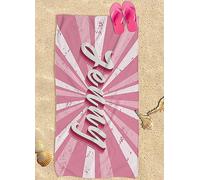 Lister Cartwright Personalised Name Starburst Beach Towel - Pink Pink