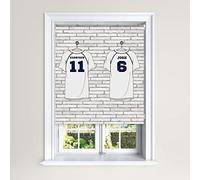 Lister Cartwright Personalised Roller Blinds Football Shirts Customised Name Locker Room Blackout Windows Blinds Easy Fit Child Safety (White, 120 cm Width x 140 cm Drop)