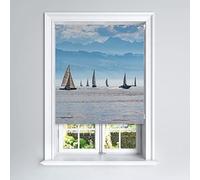 Lister Cartwright Photographic Blackout Roller Blind - (120 x 140 cm) Printed Colourful Roller Blind Easy Fit Window Blind with Child Safety - Bedroom Bathroom Kitchen & Living Room - Scenic Sailing