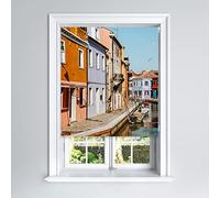 Lister Cartwright Photographic Blackout Roller Blind - (120 x 140 cm) Printed Colourful Roller Blind Easy Fit Window Blind with Child Safety - Bedroom Bathroom Kitchen & Living Room - Colored Venice
