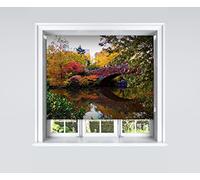Lister Cartwright Photographic Blackout Roller Blind - (180 x 140 cm) Printed Colourful Roller Blind Easy Fit Window Blind with Child Safety - Bedroom Bathroom Kitchen & Living Room - Park Bridge