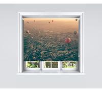 Lister Cartwright Photographic Blackout Roller Blind - (180 x 140 cm) Printed Colourful Roller Blind Easy Fit Window Blind with Child Safety - Bedroom Bathroom Kitchen & Living Room-Hot Air Balloons