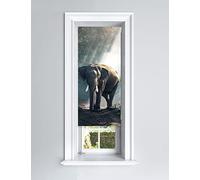 Lister Cartwright Photographic Blackout Roller Blind - (60 x 140 cm) Printed Colourful Roller Blind Easy Fit Window Blind with Child Safety - Bedroom Bathroom Kitchen & Living Room - Elephant