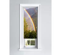 Lister Cartwright Photographic Blackout Roller Blind - (60 x 140 cm) Printed Colourful Roller Blind Easy Fit Window Blind with Child Safety - Bedroom Bathroom Kitchen & Living Room - Forest Rainbow