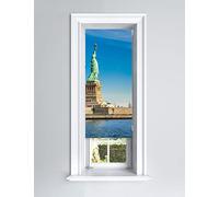 Lister Cartwright Photographic Blackout Roller Blind - (60 x 140 cm) Printed Colourful Roller Blind Easy Fit Window Blind with Child Safety -Bedroom Bathroom Kitchen & Living Room-Statue of Liberty