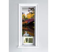 Lister Cartwright Photographic Blackout Roller Blind - (60 x 140 cm) Printed Colourful Roller Blind Easy Fit Window Blind with Child Safety - Bedroom Bathroom Kitchen & Living Room - Park Bridge