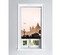 Lister Cartwright Photographic Blackout Roller Blind - (90 x 140 cm) Printed Colourful Roller Blind Easy Fit Window Blind with Child Safety - Bedroom Bathroom Kitchen & Living Room - Venice Tonal