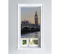 Lister Cartwright Photographic Blackout Roller Blind - (90 x 140 cm) Printed Colourful Roller Blind Easy Fit Window Blind with Child Safety - Bedroom Bathroom Kitchen & Living Room - London Big Ben