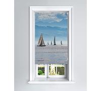 Lister Cartwright Photographic Blackout Roller Blind - (90 x 140 cm) Printed Colourful Roller Blind Easy Fit Window Blind with Child Safety - Bedroom Bathroom Kitchen & Living Room - Scenic Sailing