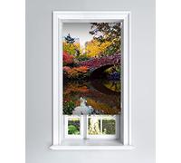 Lister Cartwright Photographic Blackout Roller Blind - (90 x 140 cm) Printed Colourful Roller Blind Easy Fit Window Blind with Child Safety - Bedroom Bathroom Kitchen & Living Room - Park Bridge