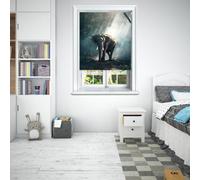Lister Cartwright Photographic Blackout Roller Blinds For Bedroom Windows - (150 X 140 Cm) - Elephant