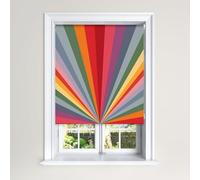 Lister Cartwright Rainbow Sun Burst Roller Blind Blackout Easy Fit Cut To Size (Rainbow, 120 cm Width x 140 cm Drop)