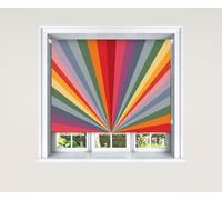 Lister Cartwright Rainbow Sun Burst Roller Blind Blackout Easy Fit Cut To Size (Rainbow, 180 cm Width x 140 cm Drop)