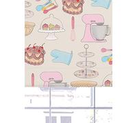 Lister Cartwright Roller Blind Blackout Baking Items Kitchen Blind Easy Fit (60 cm Width x 140 cm Drop)