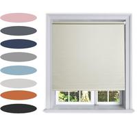 Lister Cartwright Roller Blinds Blackout Thermal(Beige) - UV Protection, Insulated Trimmable Window Blind, Easy Fit, Child Safe for Home Bed Room,Living Room & Office(90W x160H cm)