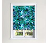Lister Cartwright Ruth Palm Blackout Roller Blinds Easy Fit Child Safety Included (Green, 90 Cm Width X 140 Cm Drop)