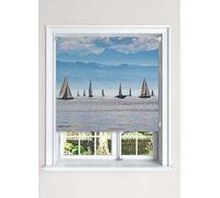 Lister Cartwright Scenic Sailing Blackout Effect Roller Blind Blue