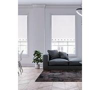 Lister Cartwright Square Eyelet Roller Blinds Easy Fit Child Safety Fixing Inc, White 60X165CM