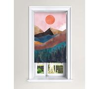 Lister Cartwright Tapestry Mountain Art Blackout Roller Blind Painted View Windows Blinds Child Safety Decor Painted Easy Fit Cut To Size (90 cm Width x 140 cm Drop)