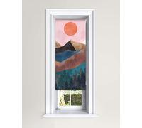 Lister Cartwright Tapestry Mountain Art Blackout Roller Blind Painted View Windows Blinds Child Safety Decor Painted Easy Fit Cut To Size (60 cm Width x 140 cm Drop)