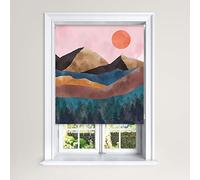 Lister Cartwright Tapestry Mountain Art Blackout Roller Blind Painted View Windows Blinds Child Safety Decor Painted Easy Fit Cut To Size (120 cm Width x 140 cm Drop)